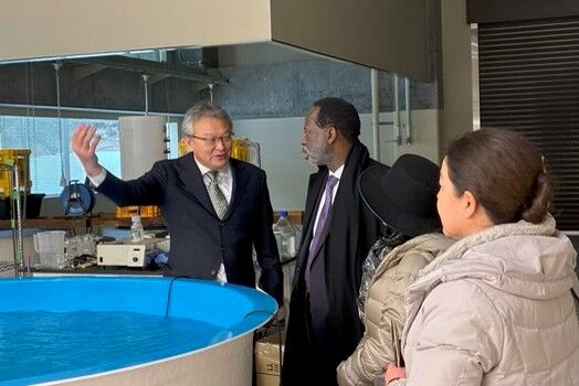 A visit of GX Building (aquaponics circulation test facility)