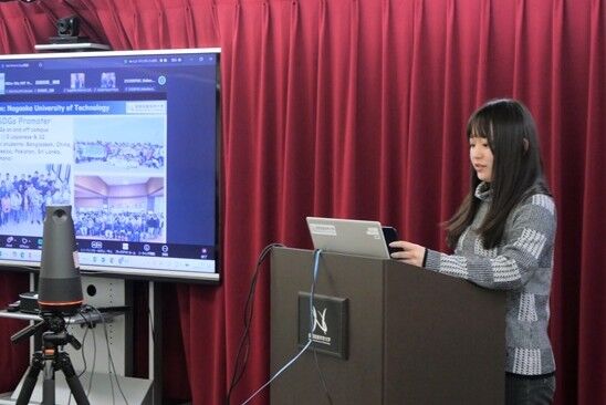 The presentation by Ms. Shintani, one of NUT SDGs promoters