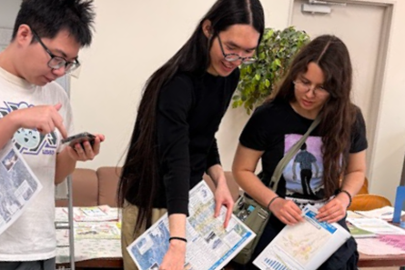 Scenes of international students who participated in the exchange event