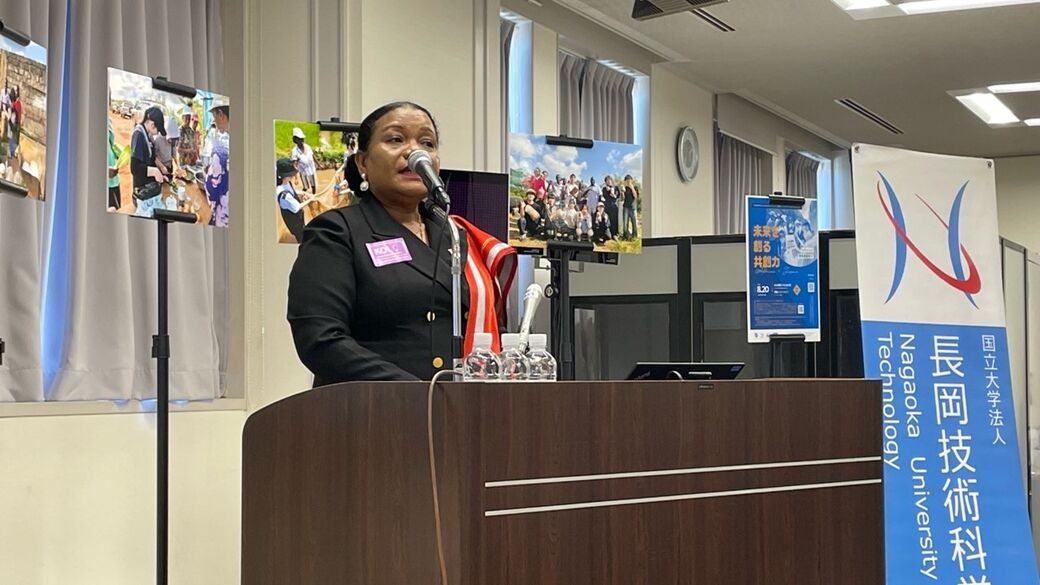 H.E. Marie Marcelline Rasoloarisoa, Minister of Technical Education and Vocational Training, Republic of Madagascar (マリー・マルセリーヌ・ラソロアリソア、マダガスカル技術・職業教育大臣)による挨拶