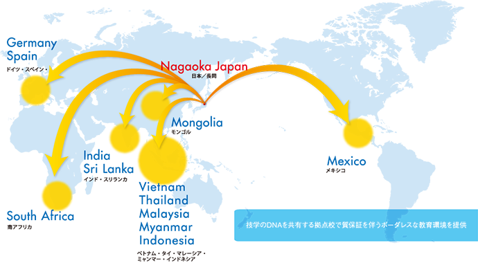 技学のDNAを共有する拠点校で質保証を伴うボーダレスな教育環境を提供