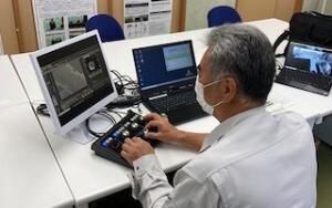 完全遠隔操作の実証実験の様子