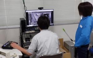完全遠隔操作の実証実験の様子