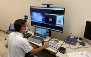 完全遠隔操作の実証実験の様子