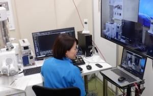 完全遠隔操作の実証実験の様子