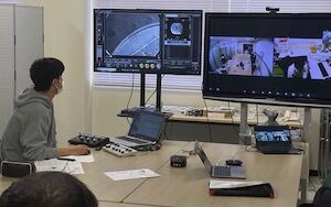 完全遠隔操作の実証実験の様子
