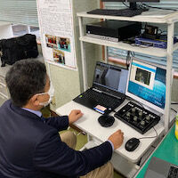 完全遠隔操作の実証実験の様子2