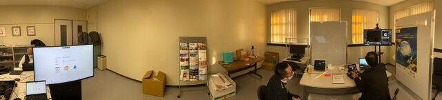 函館高専での接続テストの様子