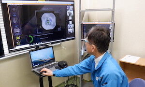 完全遠隔操作の実証実験の様子1