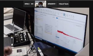 機器の遠隔操作の実証実験の様子2