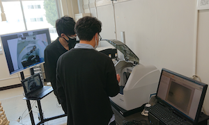 機器の遠隔化と接続テストの様子1